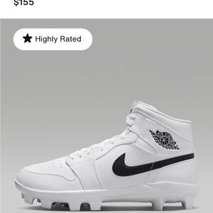 Nike White and Black Jordan Cleats